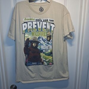 Smokey Bear Graphic Tee - Cream